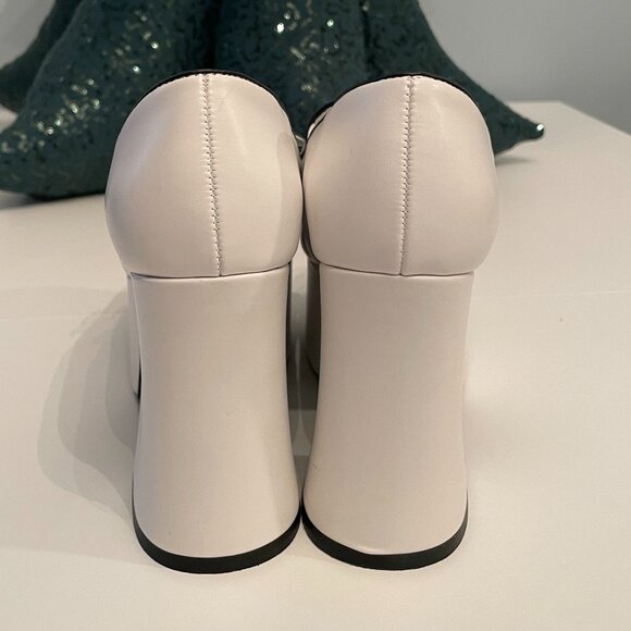 Strange Cvlt Banshee Platform Loafers in Bat White, Size 6 - Picture 4 of 10